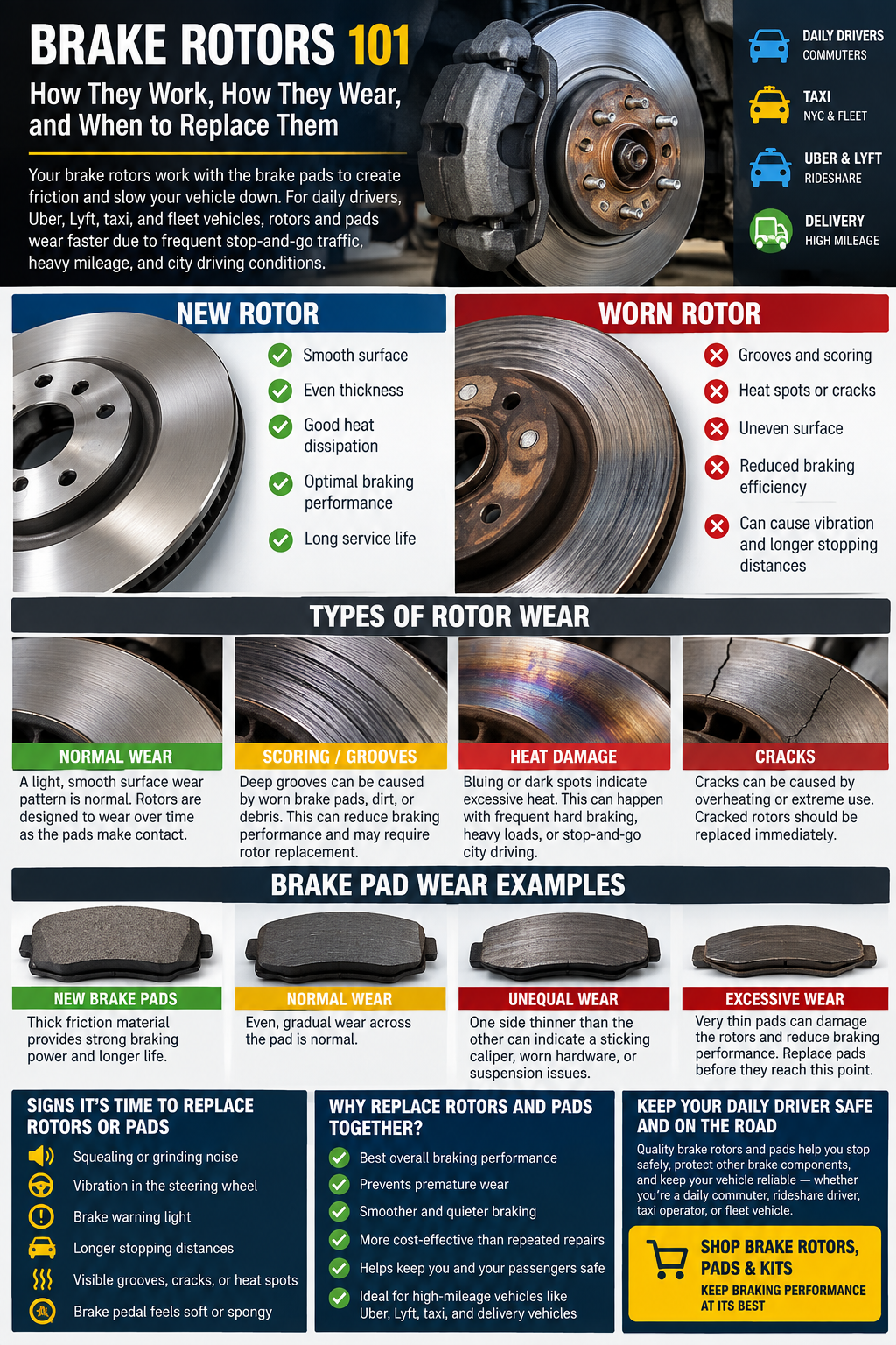 Your Car Is Your Livelihood: Essential Replacement Parts for Daily Drivers, Uber, Lyft & Taxi Vehicles