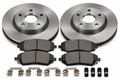 Front Brake Kit – 2 Rotors + Ceramic Brake Pads + Hardware | Toyota & Lexus